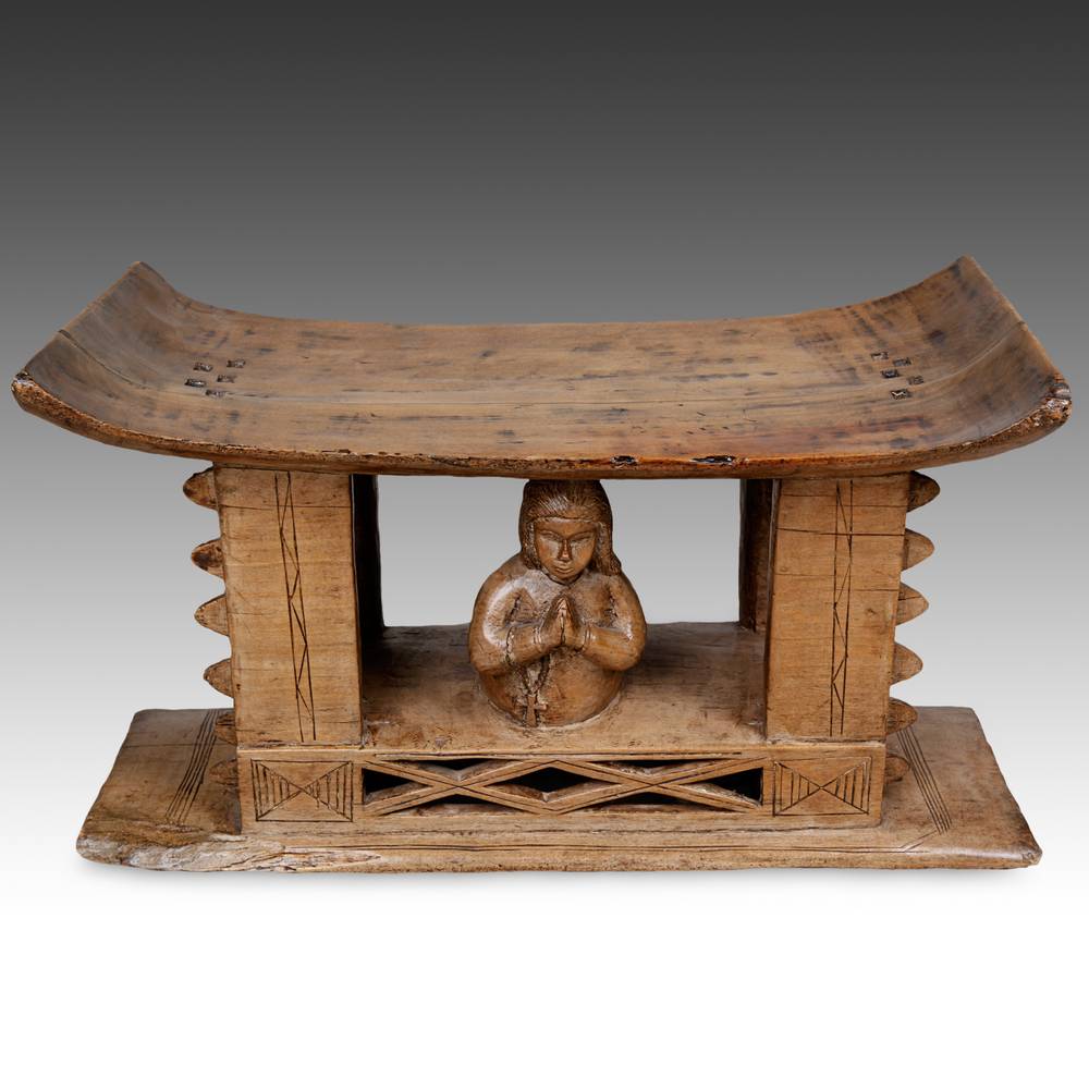 Stool with Christian Figural Motifs