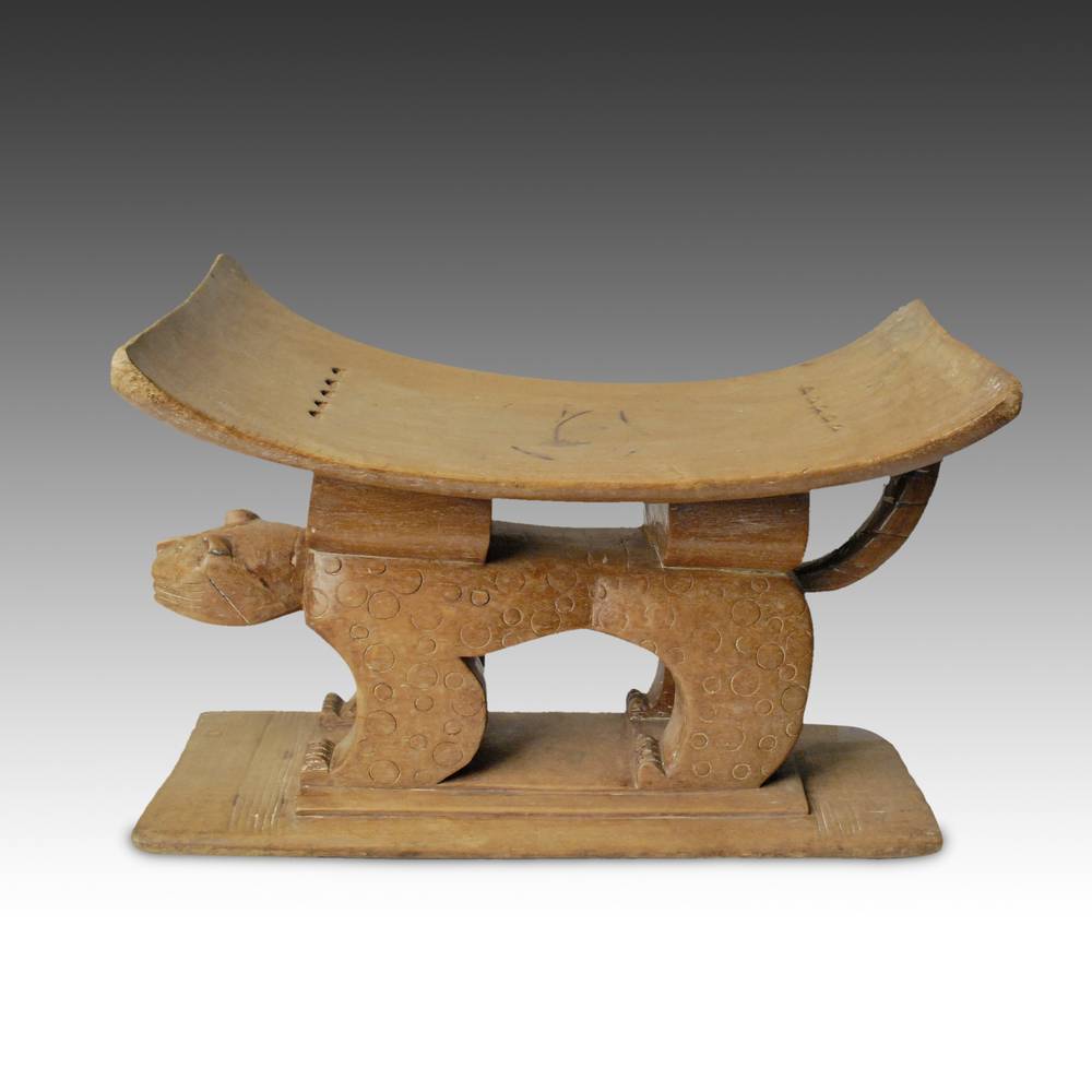 Stool with Leopard Motif