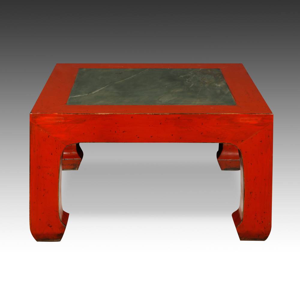 Low Table with Stone Inset Top