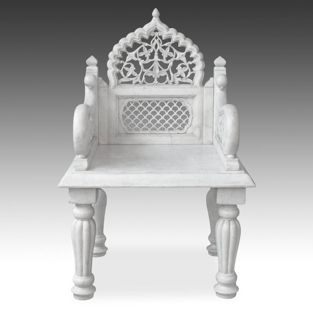 Armchair with jali or pierced-work screen elements