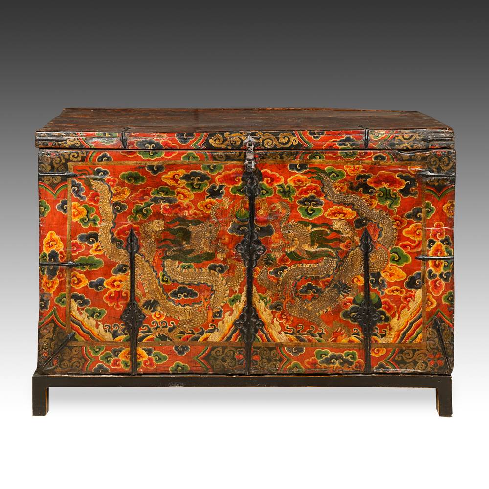 Trunk with Ornamental Strapwork