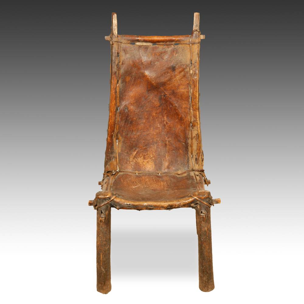 Chair with Cowhide Seat & Back