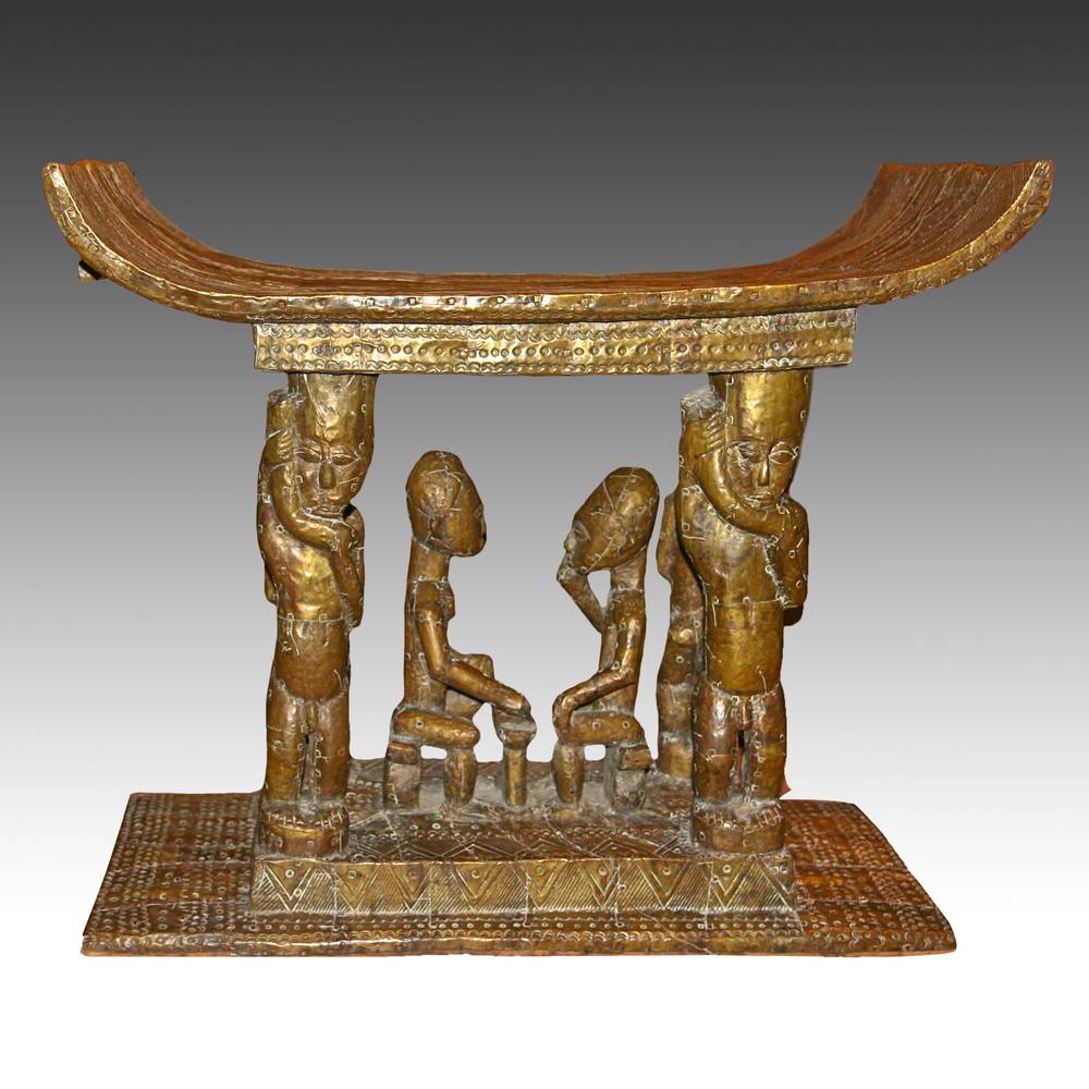 Royal Stool with Figural Group