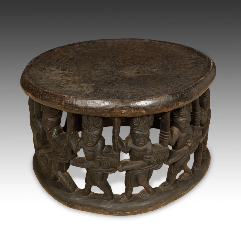 Stool with One Row of Figures