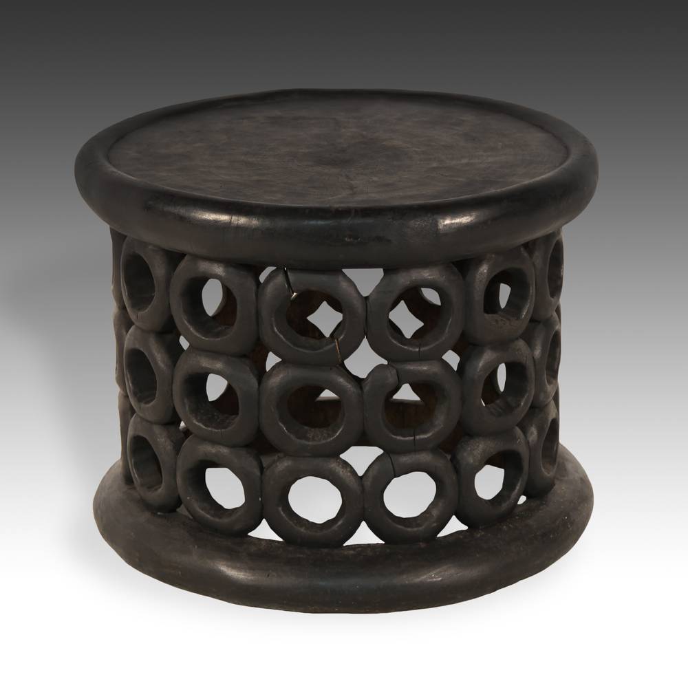 Stool / side table with circle motif