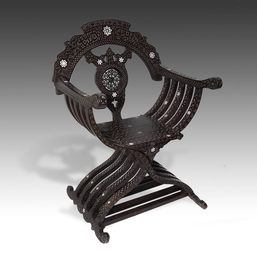 Savonarola Chair with Islamic Cartouches