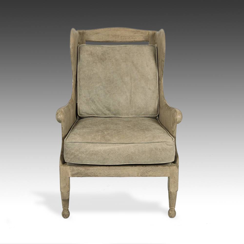 Lodge Style Wood Wingback Chair